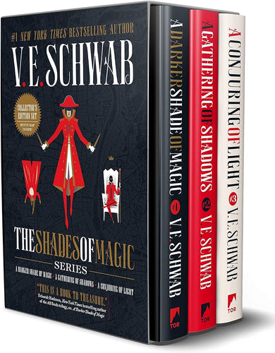 Shades of Magic Set: A Darker Shade of Magic, A Gathering of Shadows, A Conjuring of Light: A Darker Shade of Magic, a Gathering of Shadows, and a Conjuring of Light by V E Schwab, Genre: Fiction