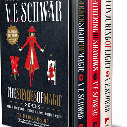 Shades of Magic Set: A Darker Shade of Magic, A Gathering of Shadows, A Conjuring of Light: A Darker Shade of Magic, a Gathering of Shadows, and a Conjuring of Light by V E Schwab, Genre: Fiction