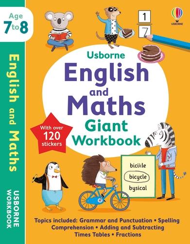 Usborne English and Maths Giant Workbook 7-8 by Elisa Paganelli, Genre: Nonfiction