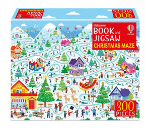 Usborne Book and 300 Piece Jigsaw Christmas Maze by , Genre: Game